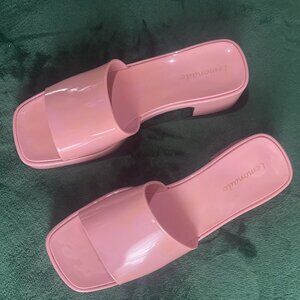 Lemonade Pink Women's Slip-on Sandals Size 8 Dolls Kill